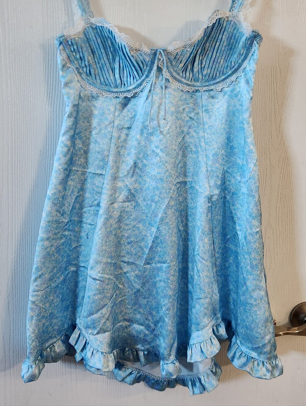 For Love & Lemons Pastel Blue Daisy Slip Dress - Picture 12 of 14